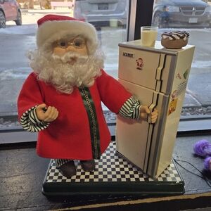 RARE Vtg Telco Santa's Midnight Snack Animated Lighted Motionette Christmas 18"